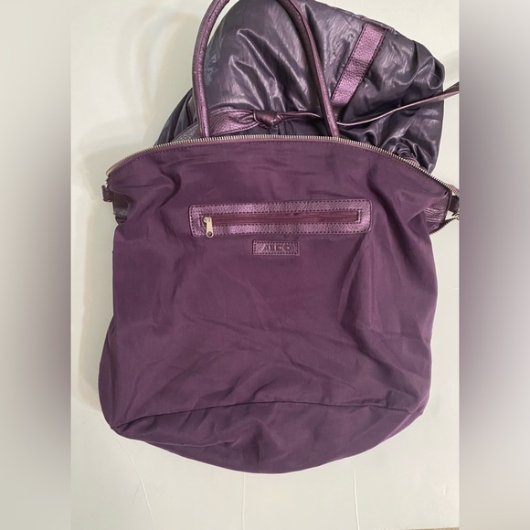 RARE ALDO Hobo Handbag/ Messenger Purple And Gorgeous Metal Hardware - Picture 9 of 16